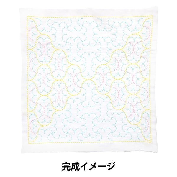 Embroidery kit "SashikoKit Hana Fukin Wakazu half-round connection SK-463] Olympus