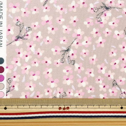 [From quantity 5] Fabric "Hibiya Hanadai Florist Pattern Sheeting GEOMETRIC KOBANA Pattern Pink HBY-10004-PK]