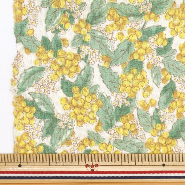 [From quantity 5] Fabric "Takashima Chijimiki's real pattern Yellow 205041-3"