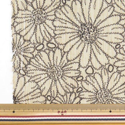 [De la cantidad 5] tela "Takashima Chigi Line Drawing Floral Beige 205041-11"