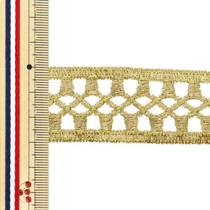 [수량 5에서] 수예브레이드 "금속 레이스 약 3cm 너비 GY-99-24-7"
