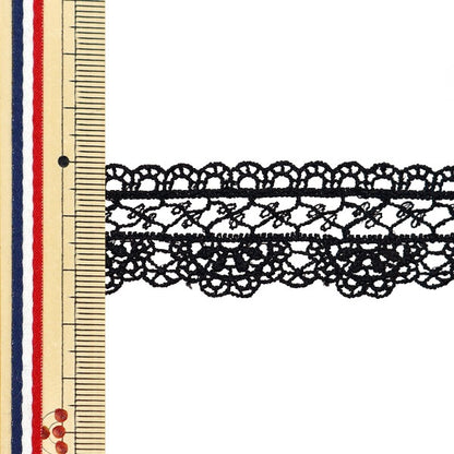 [수량 5에서] 수예브레이드 "약 2.5cm 너비의 검은 색 GY-99-24-19의 금속 레이스"
