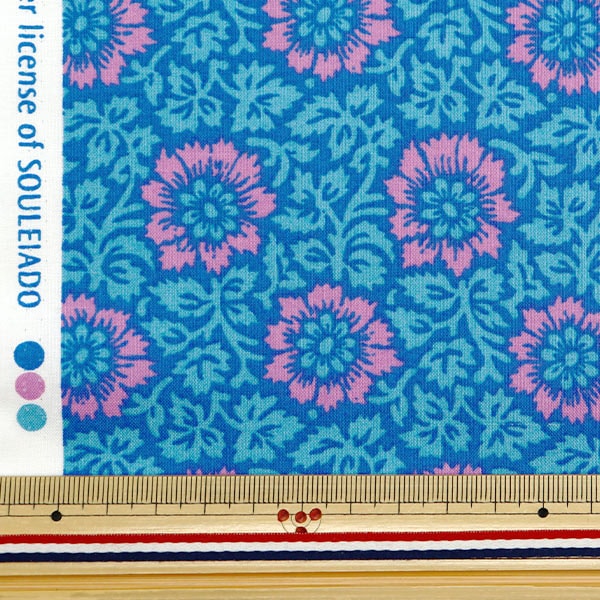 [From quantity 5] Fabric "Souleiado SoleAdo Vintage Feel Blue SLFCV-108A"