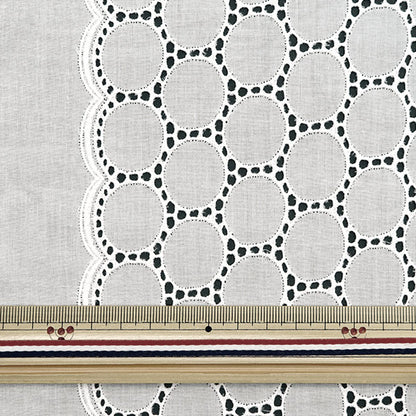 [De la quantité 5] Tissu "Coton Race Chain Circle 2nd Color N0141042-2"