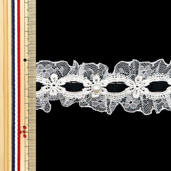 [수량 5에서] 레이스리본테이프 "리본약 35mm 너비 검은 FR2346] 장식 레이스]