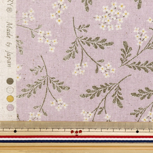 [From quantity 5] Fabric "Cotton hemp canvas jyposophila lavender 850435-1-1"