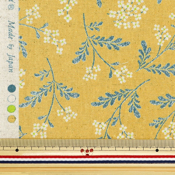 [De la quantité 5] tissu "toile de coton hee jyposofila miel jaune 850435-1-3"