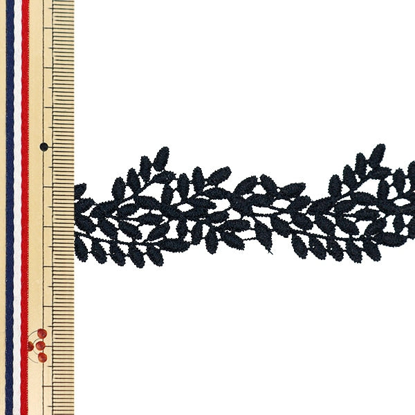 [수량 5에서] 레이스리본테이프 "레이스 검은 색 약 4cm 너비 ISY-6-24-11B"