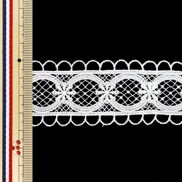 [수량 5에서] 레이스리본테이프 "레이스 흰색 3.8cm 너비 ISY-6-24-12A"