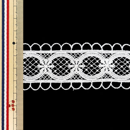 [수량 5에서] 레이스리본테이프 "레이스 흰색 3.8cm 너비 ISY-6-24-12A"