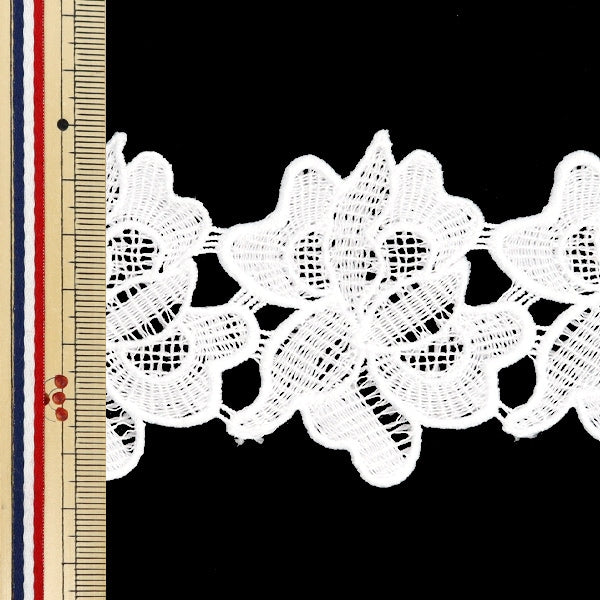 [수량 5에서] 레이스리본테이프 "레이스 흰색 약 6.5cm 너비 ISY-6-24-15A"