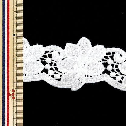 [수량 5에서] 레이스리본테이프 "레이스 흰색 약 4.5cm 너비 ISY-6-24-18A"