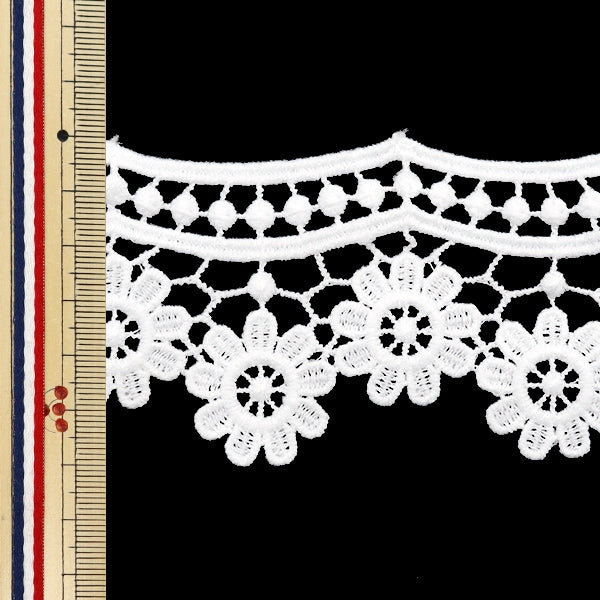 [수량 5에서] 레이스리본테이프 "레이스 흰색 약 6cm 너비 ISY-6-24-19A"