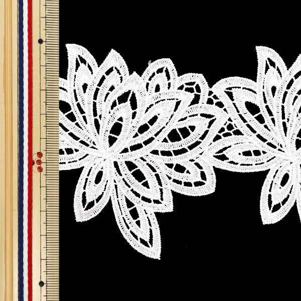 [From quantity 5] RaceRibbonTape "Lace White Approximately 9cm Width ISY-6-24-20A"