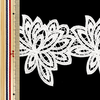 [From quantity 5] RaceRibbonTape "Lace White Approximately 9cm Width ISY-6-24-20A"