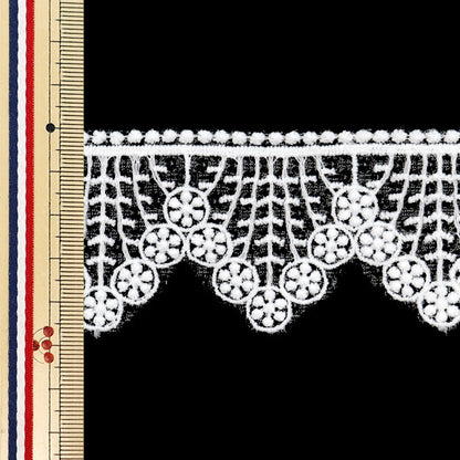 [수량 5에서] 레이스리본테이프 "레이스 흰색 약 4.7cm 너비 ISY-6-24-24A"