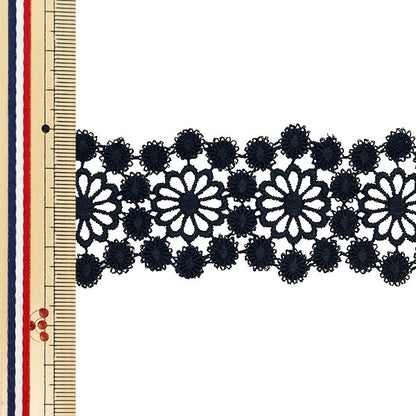 [From quantity 5] RaceRibbonTape "Lace Black Approximately 4cm Width ISY-6-24-2B"