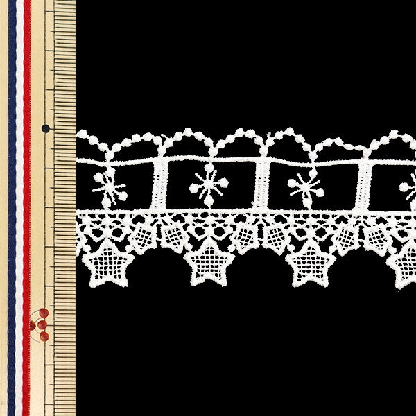 [From quantity 5] RaceRibbonTape "Lace White Approximately 4cm Width ISY-6-24-31"