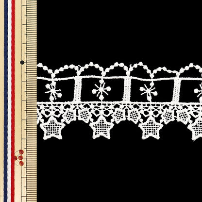 [From quantity 5] RaceRibbonTape "Lace White Approximately 4cm Width ISY-6-24-31"