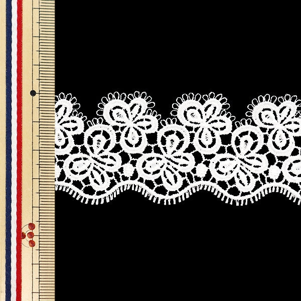 [From quantity 5] RaceRibbonTape "Lace White about 3.9cm width ISY-6-24-35"