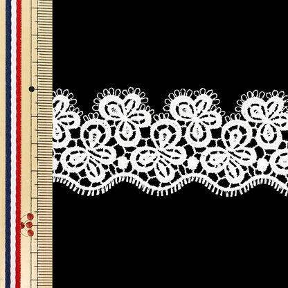 [From quantity 5] RaceRibbonTape "Lace White about 3.9cm width ISY-6-24-35"