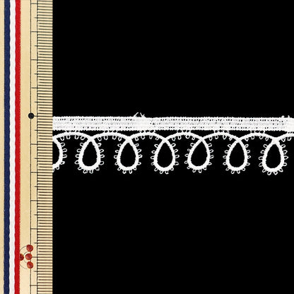 [From quantity 5] RaceRibbonTape "Lace White Approximately 2cm Width ISY-6-24-4A"