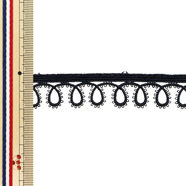 [From quantity 5] RaceRibbonTape "Lace black about 2cm width ISY-6-24-4B"