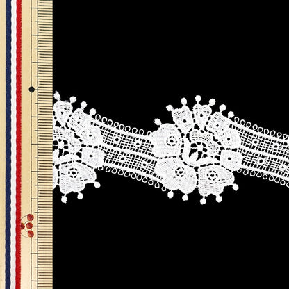 [From quantity 5] RaceRibbonTape "Lace White Approximately 4.1cm Width ISY-6-24-7A"