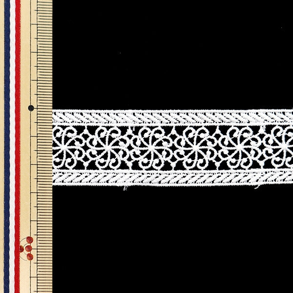 [From quantity 5] RaceRibbonTape "Lace White Approximately 3.7cm Width ISY-6-24-8A"