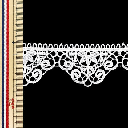 【数量5から】 レースリボンテープ 『レース ホワイト 約3.5cm幅 ISY-6-24-9A』