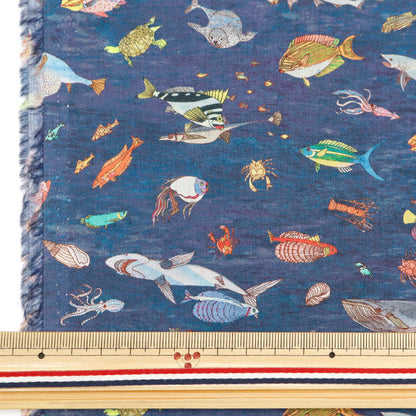 [Da 5] Fabric "Liberty Fabrix Tanalone Brians Aquarium 363J4212-Cu" Liberty Japan Liberty Giappone