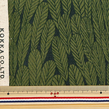 [來自數量5] 織物 “ Bookhou Cotton Hin Canvas Leaf Green EKX-1400-3D” KOKKA