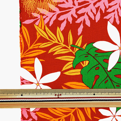 [From quantity 5] Fabric "Broad Hawaii Amplint Red 282-A-RE"