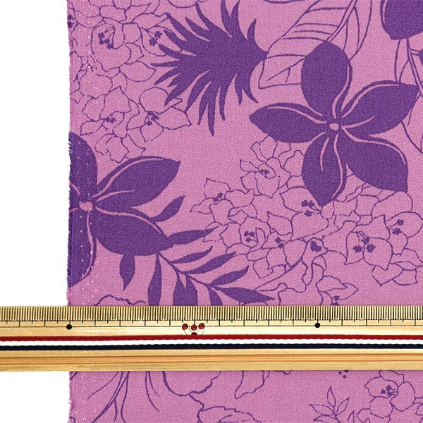 [De la quantité 5] tissu "Broad Hawaii amplint hibiscus monotone violet 283-d-ppp"