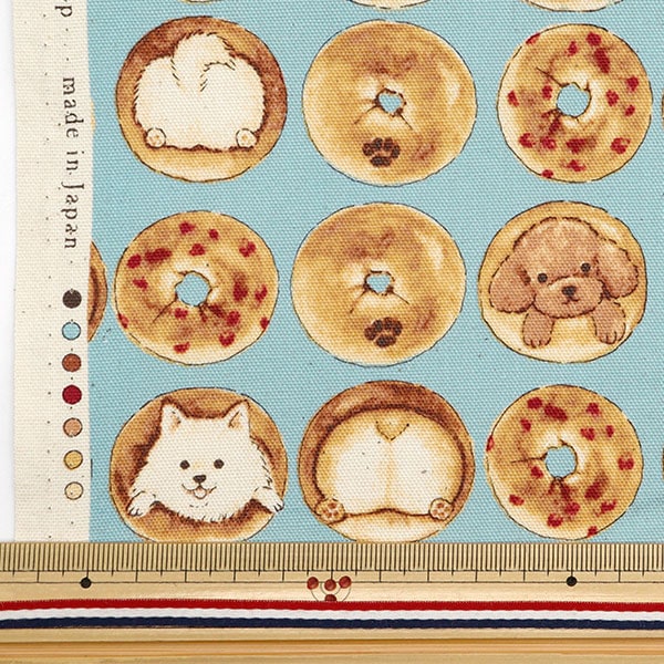 [De la cantidad 5] Fabric "Buey Animal Bread Blue Ypa-51010-2c" Kokka Cocka