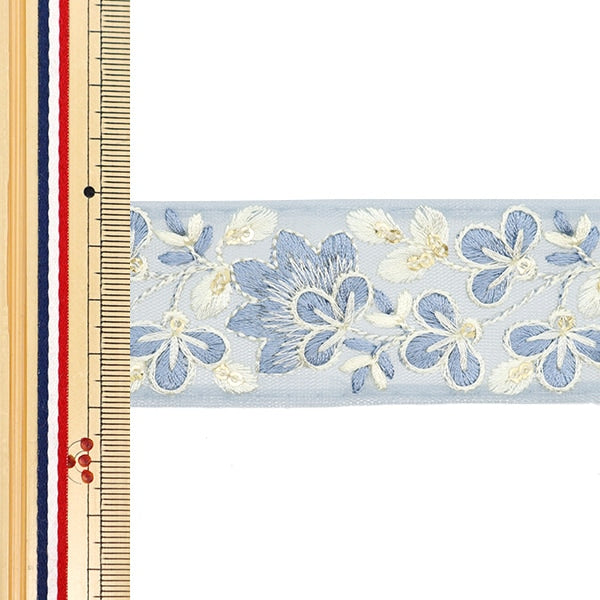 [De la quantité 5] artisanatGarniture "2024 Garniture de broderie indienne Gris X blanc 3529g"