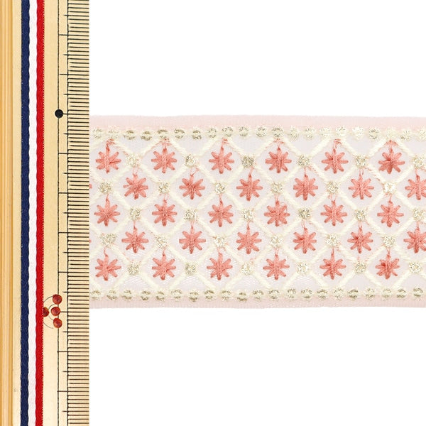 [De la cantidad 5] ArtilleraRibete "2024 Ribete bordado indio Rosa x rosa M-215p"