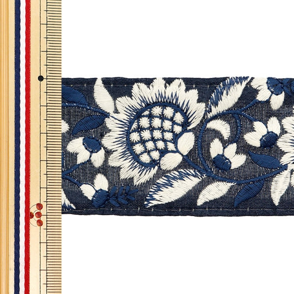 [De la quantité 5] artisanatGarniture "2024 Garniture de broderie indienne Bleu x bleu m-302e"