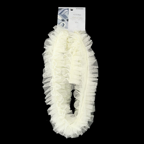 チュール 『ネロリローズ フリルチュールテープ オフホワイト NR-03』 KIYOHARA 清原