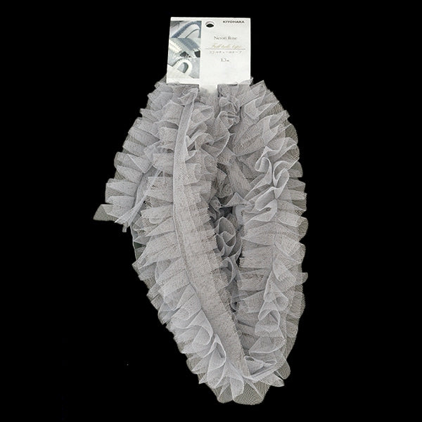 チュール 『ネロリローズ フリルチュールテープ グレー NR-03』 KIYOHARA 清原