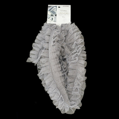 チュール 『ネロリローズ フリルチュールテープ グレー NR-03』 KIYOHARA 清原