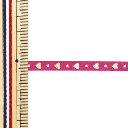 【数量5から】 リボン 『メタリック タイニーハート 幅約6mm 17番色』 AOYAMARIBBON 青山リボン