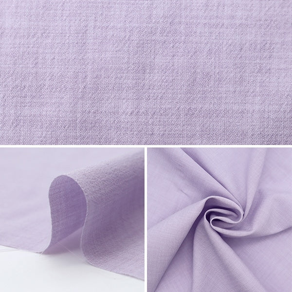 [From quantity 5] Fabric "Linen Like Easy Dry Washer Processing Light Purid-LPP"