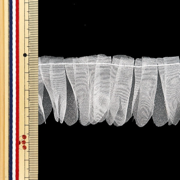 【数量5から】 フリルリボンテープ 『ダイカットフリル 約38mm幅 ホワイト FR2312』