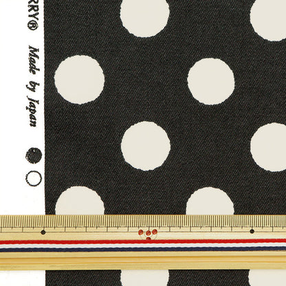 [From quantity 5] Fabric "TC Color denim Polkadot Black 83060-1-2"