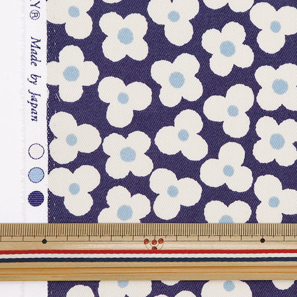 [De la cantidad 5] Fabric "TC Color denim Simple Flower Navy 83060-2-1"