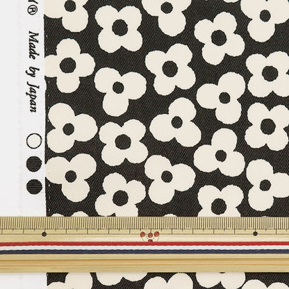 [De la cantidad 5] Fabric "TC Color denim Simple Flower Black 83060-2-2"