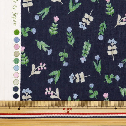 [From quantity 5] Fabric 『Scare Print Little Pocket Water Color Ohana Navy 850444-1-5]