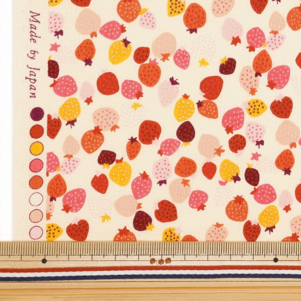 [De la cantidad 5] Fabric "Afrae Little Pocket Mini Strawberry Cream 850445-1-1"