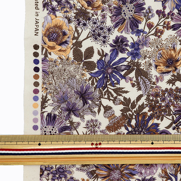 [Aus Quantität 5] Fabric "Schreckensbotanische Muster lila SQ9020-2c"